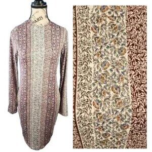 Love Cameron Women's Long Sleeve Burgandy Floral Tunic Top Multiple Sizes